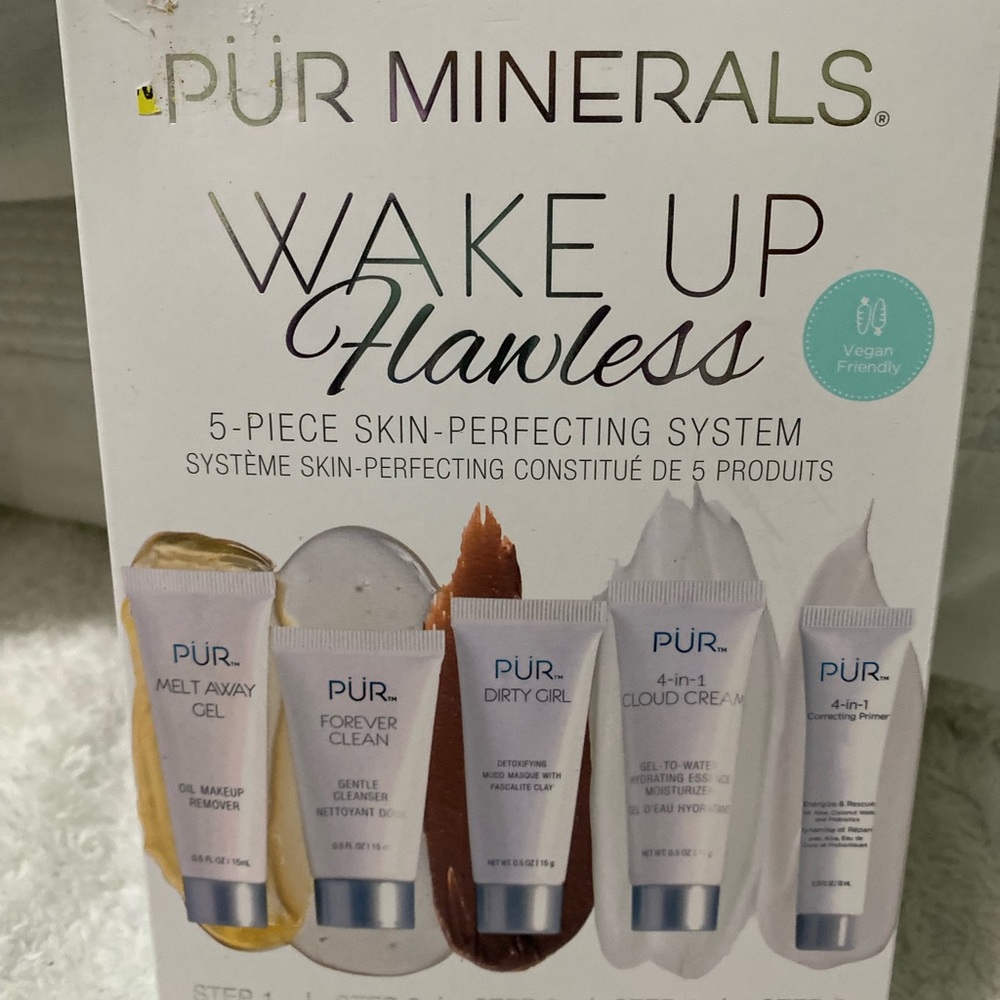 PUR Minerals Wake Up Flawless Skin 5 Pieces Skincare System NWB